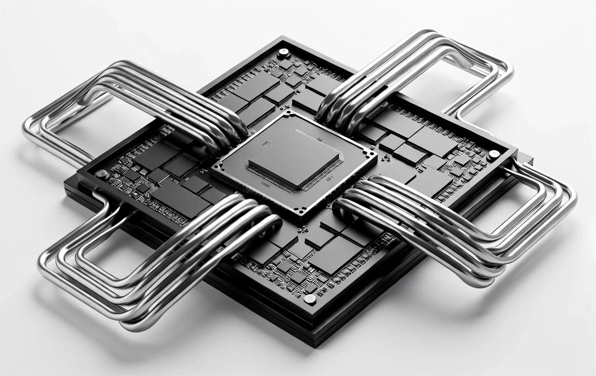 Detail of high-end circuitry representing operation precision